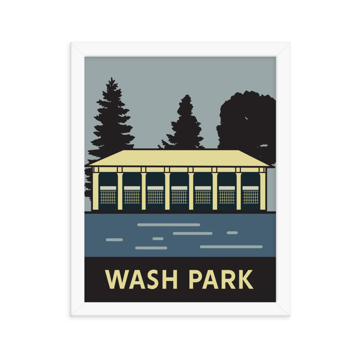 Distrychs™ City Series | Denver - Wash Park Poster (Framed)
